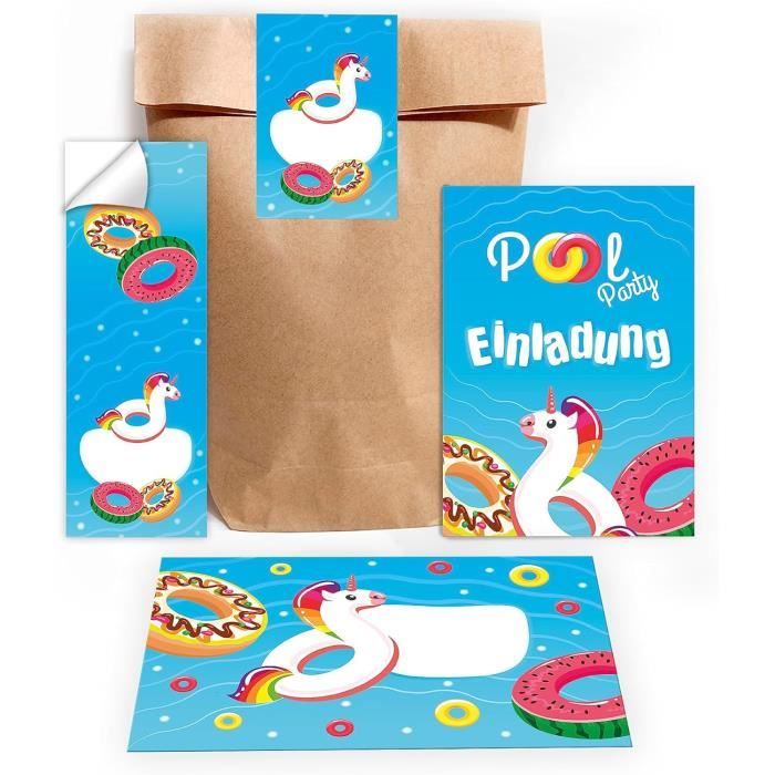 Lot De 12 Cartes D'invitation Pour Anniversaire D'enfant Pour