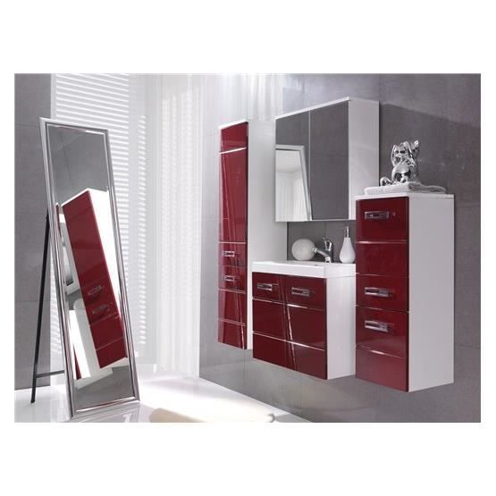 Ensemble Salle De Bain Trium Blanc Et Bordeaux Composition