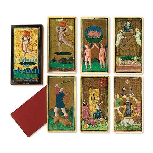 Cartes de tarot Dal Negro - 78 cartes en carton de 17,8 x 9,2 cm - Blanc et multicolore