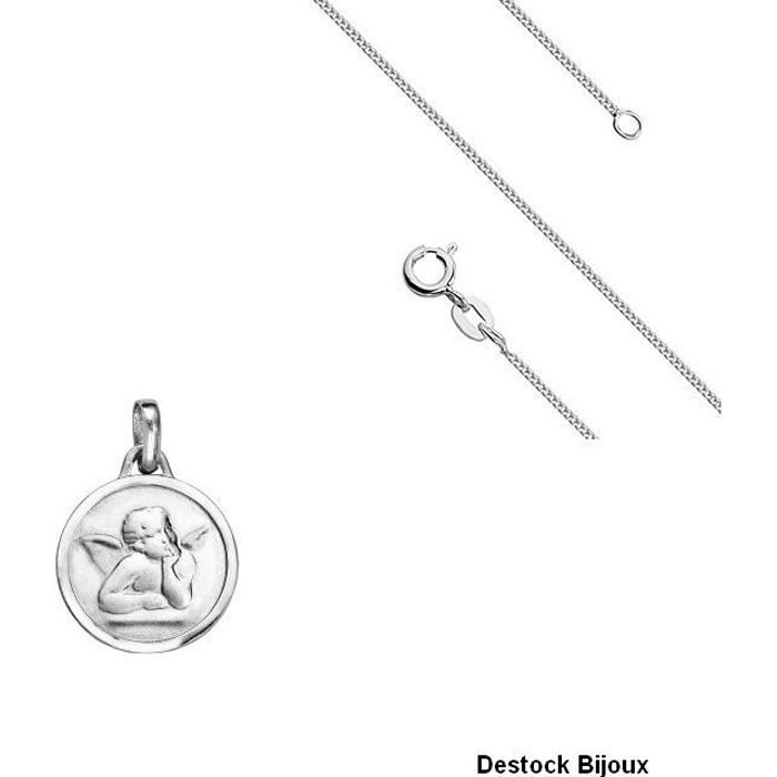 Chaine Et Pendentif Medaille Ange Bapteme Argent Massif 925 Achat Vente Sautoir Et Collier Collier Chaine Et Pendentif Mixte Bebe Enfant Argent Argente