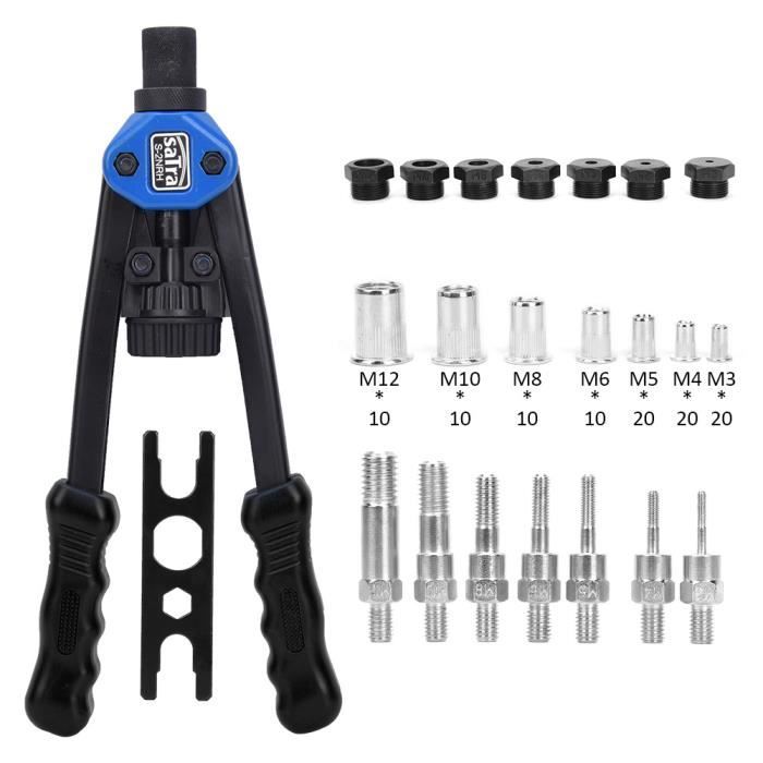 Outil Rivet Pistolet à rivets Kit D'outils D'écrou de Rivet à Main - DIOCHE - XIJ ...