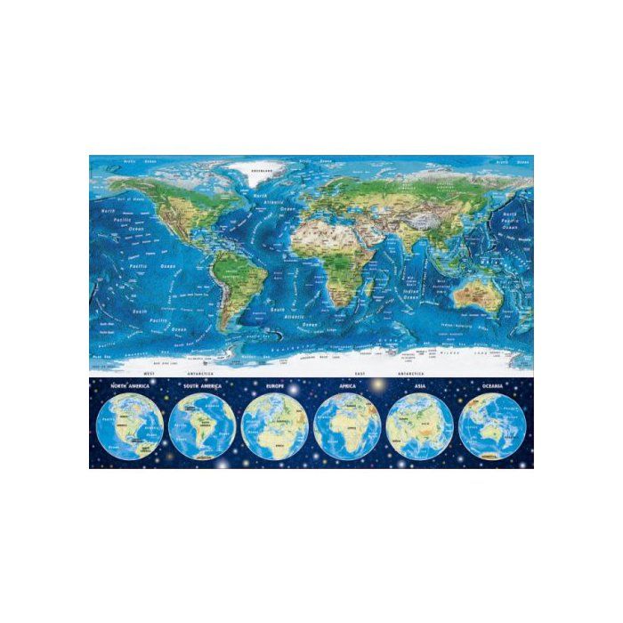 Puzzle Adulte Carte Du Monde 1000 Pieces - Puzzle Neon / Phosphorescent ...