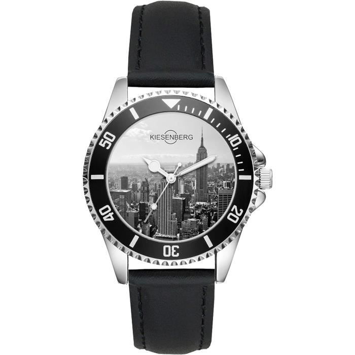 Montre Bracelet Arbre Racines Ying Yang KIESENBERG - Unisexe 36 Mm, Cuir, Étanche 3 ATM, Mouvement Quartz