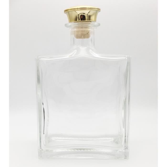 Bouteille carrée en verre pour rhum 750ml La cave Cdiscount