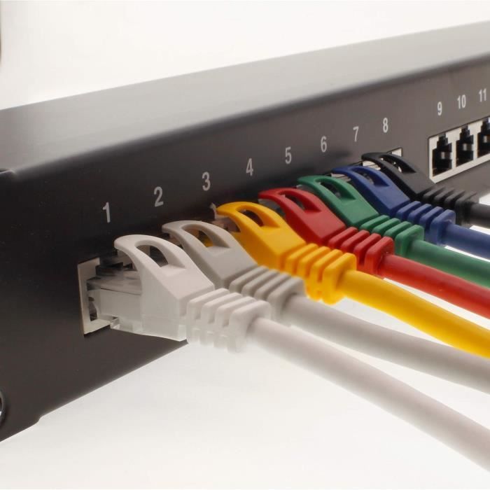 Good Connections Passe-Fenêtre RJ45 Ethernet LAN Transparent - Longueur 51cm
