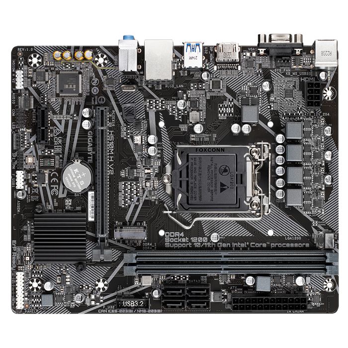 Gigabyte H510M H V2 - Carte mère Micro ATX Socket 1200 Intel H510 Express - 2x DDR4 - M.2 PCIe 3.0 - USB 3.0 - PCI-Express 3.0 16x