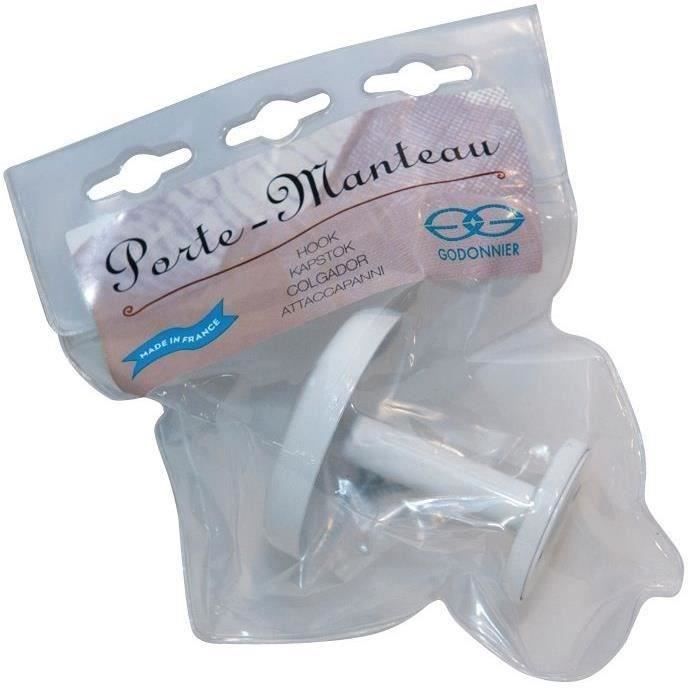 Patère 1 tête laquée - blanc