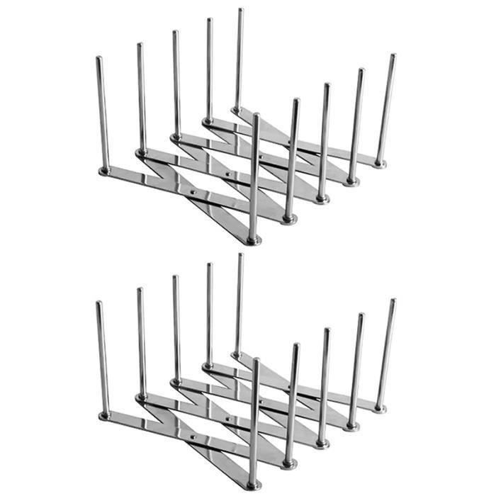 Porte-couvercle De Casserole En Bois Et Fer - Rack Multifonction, Antidérapant, Pour Organiser La Cuisine