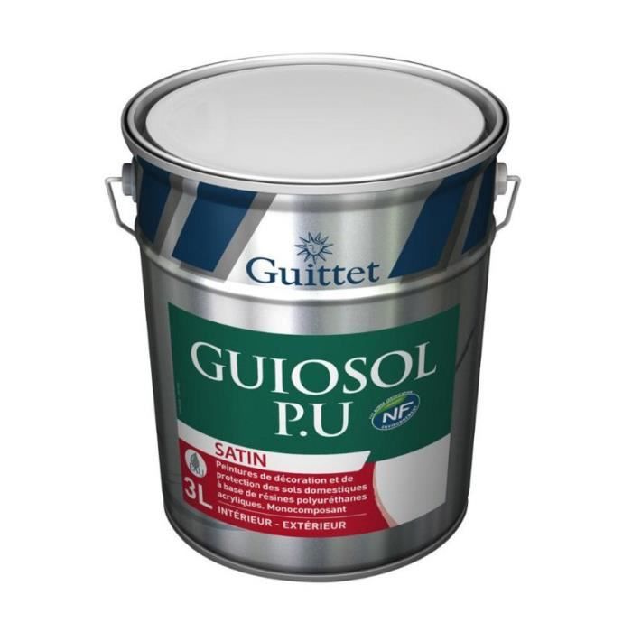 GUITTET Peinture sol Guittet Guiosol P.U 3L CouleurBlanc Cdiscount Bricolage