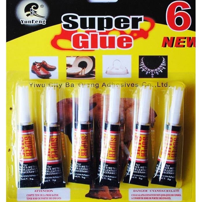 SET DE 6 TUBES DE SUPER GLUE COLLE FORTE MULTI USA Cdiscount Bricolage