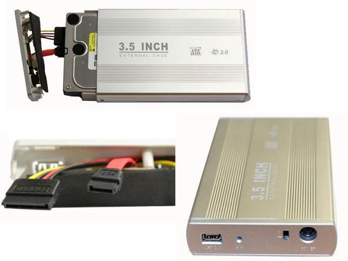 Boitier Aluminium - Pour Disque Dur IDE 3.5 Liaison USB 2.0 - Montage et  connectique PC - Achat & prix