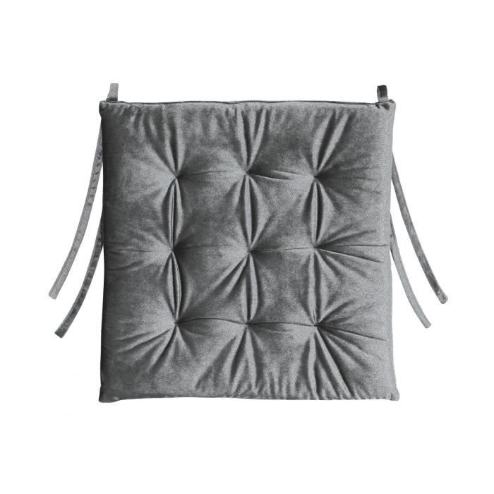 Galette de chaise Velvet Piquée 9 Points ombre 38 x 38 x 3 cm Les Ateliers du Linge 38 X 38 X 3 OMBRE Galette de chaise Velvet Piquée 9 Points ombre 38 x 38 x 3 cm Les Ateliers du Linge 38 X 38 X 3 OMBRE