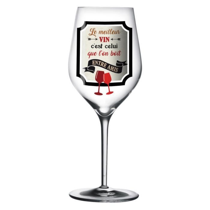 Verre A Vin Messages Le Meilleur Vin C Est Celui Que L On Boit Entre Amis 23 Cm Q3901 Achat Vente Verre A Vin Soldes Sur Cdiscount Des Le Janvier Cdiscount