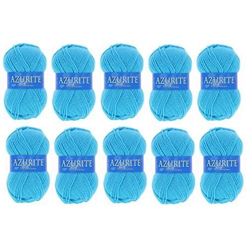 Lot de 10 pelotes Azurite rose poudré 100% acrylique pas cher | | ART0010747