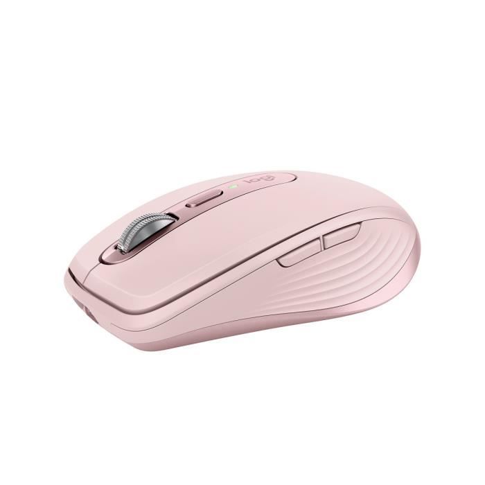 Souris Sans Fil - LOGITECH - MX Anywhere 3S - Bluetooth - Clics Silencieux - 6 boutons - Rose