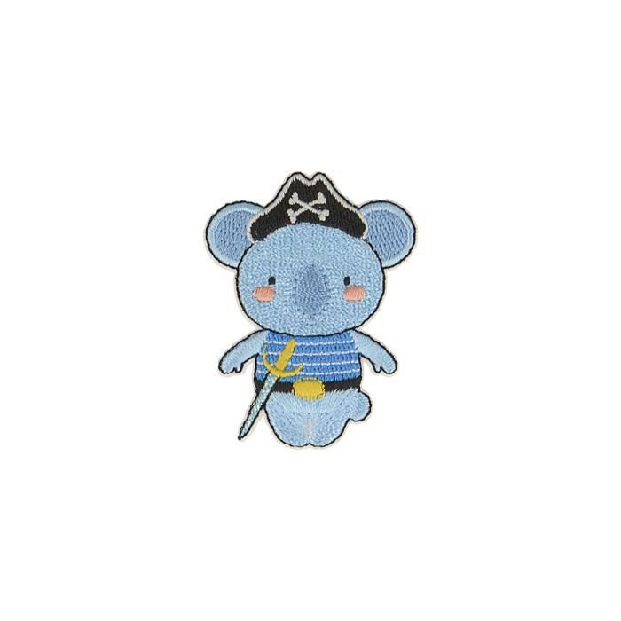 Ecusson thermocollant animaux pirates elephant 4cm x 5,3cm - Cdiscount
