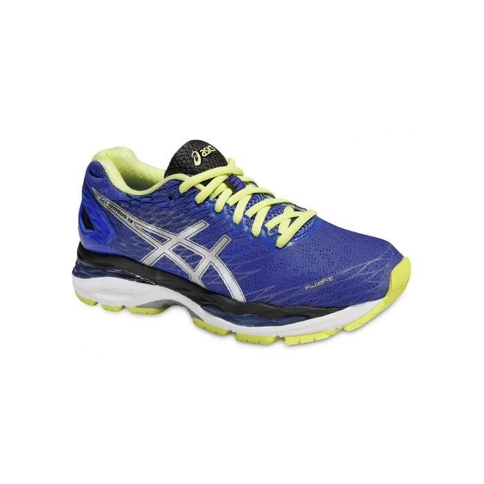 Chaussures Asics Gel Nimbus 18 ASICS Gel Nimbus Femme Blanc Running Regulier Cdiscount Sport
