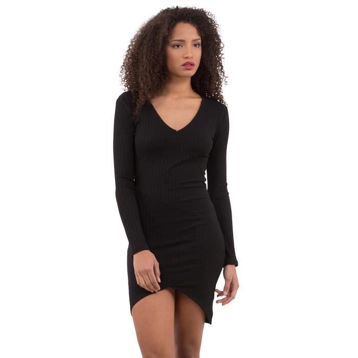 robe maille noir