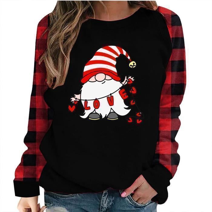 Pull Noel Sapin De Noel Pull Noel Femme Renne Sweatshirts Tendance Motif Confortable Pullover Tops Manches Longues pull over W Rose the Cdiscount Pret a Porter