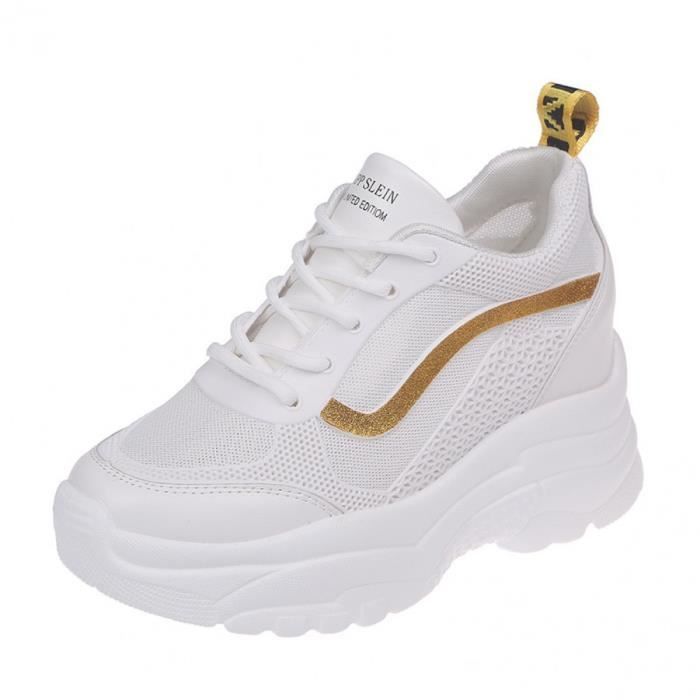 Femmes Shape Ups Chaussures Randonnée Sport Baskets Lacets Fitness TALON COMPENSE ESCARPINS