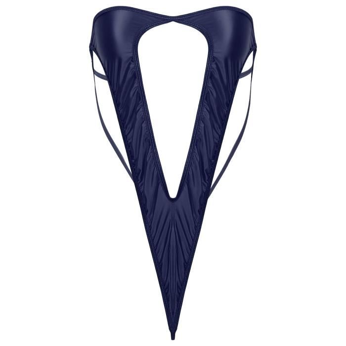 Maillot De Bain 1 Pièce Femme Ranrann - Micro String Brésilien, Dos Nu, Lycra Spandex