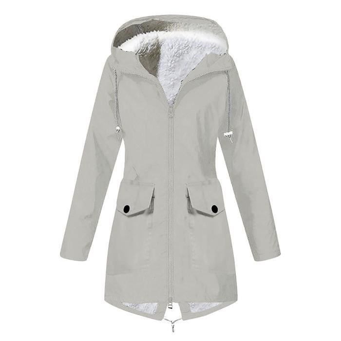Manteau Imperméable Doublé Pour Femme Navahoo Rainy Forest - Capuche Grande Taille - Taille XS à 3XL - Pour Mi-saison