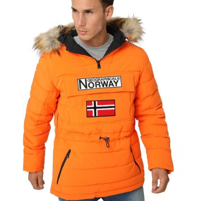 GEOGRAPHICAL NORWAY Doudoune CASIMIRE Orange Homme Orange Cdiscount Pret a Porter