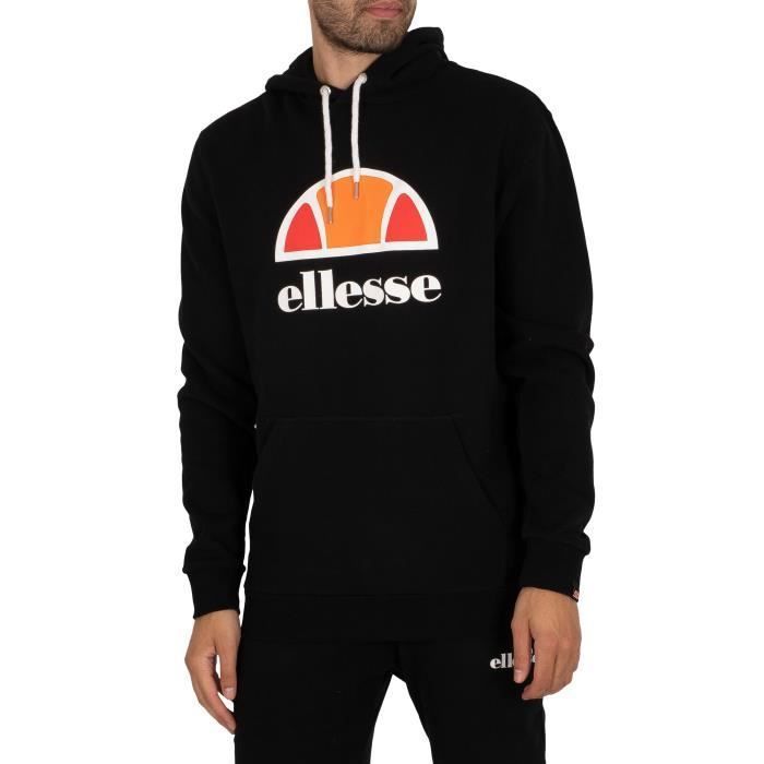 Sweat Ellesse Homme Noir Col Capuche Manches Longues