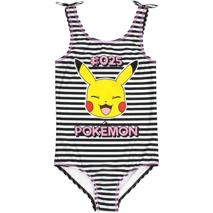 Maillot De Bain Pokémon - 85% Polyester 15% élasthanne - Taille élastique Avec Cordon - Enfant Et Adulte