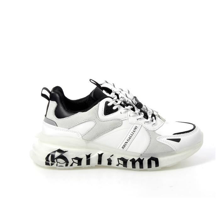 JOHN GALLIANO Shoes Sneakers Female White black 38 - 15506-CP-C-38