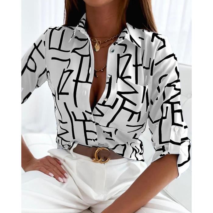 Chemise,Chemise décontractée en mousseline de soie pour femmes