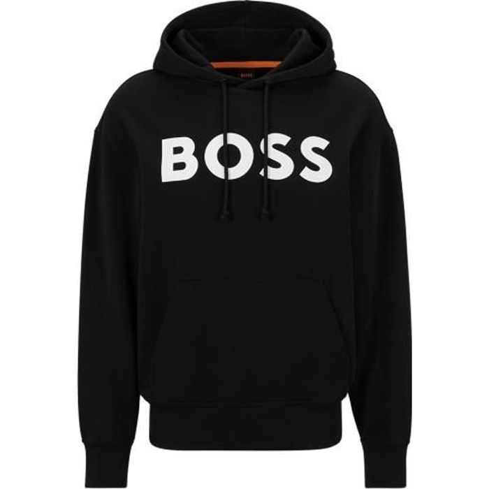Sweat Boss Homme Boss Front logo classic Boss Noir Coton Vetement Boss Noir Cdiscount Pret a Porter