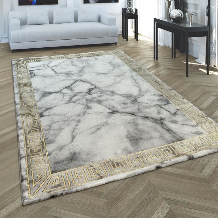 tapis poil ras gris dore doux salon aspect marbre differents designs 120x170 cm gold 2 achat vente tapis cdiscount