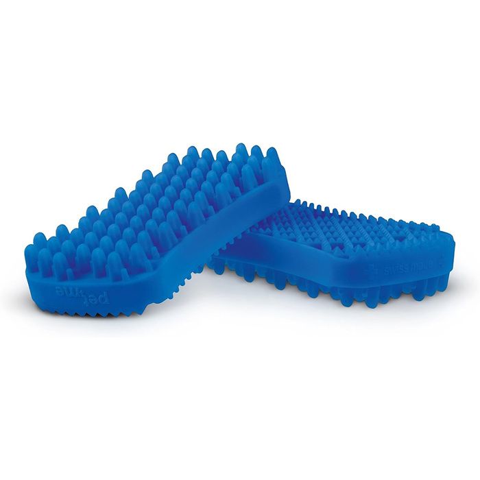 Pet+Me - Brosse Poils Courts pour Chat - Bleue