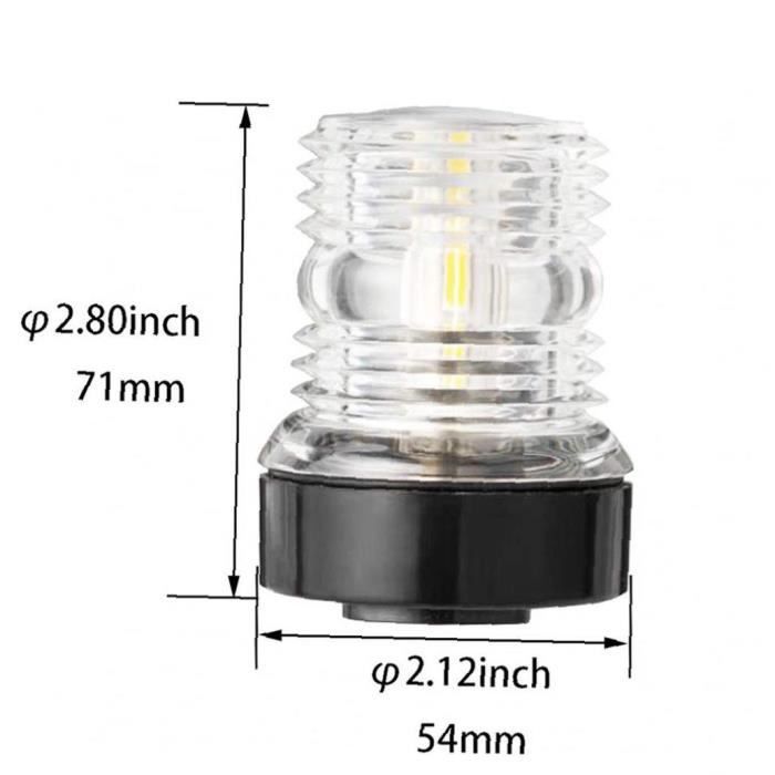 Leux de navigation LED Bateau ANCHOR 360 degrés Tout autour de la lampe