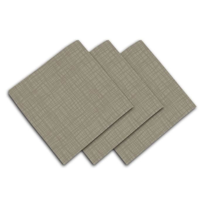Serviettes De Table Polyester - Lot De 3 Antitaches Et Infroissables