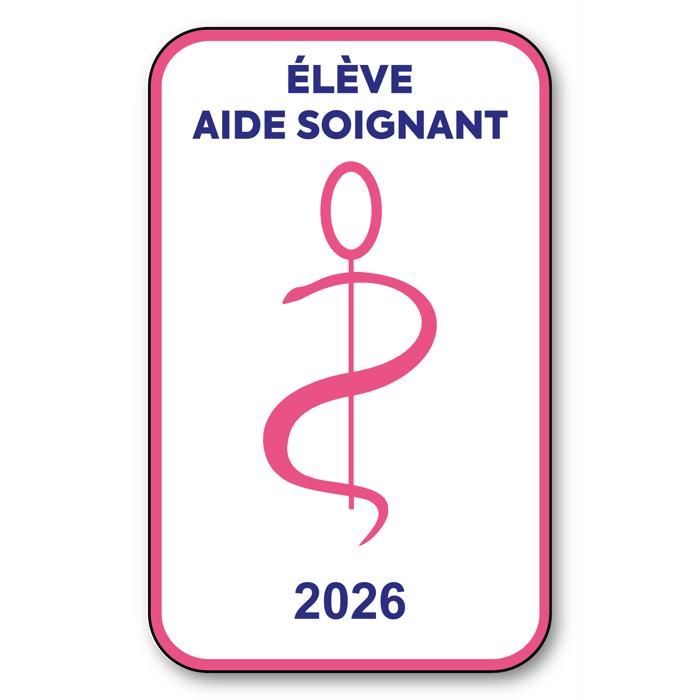 Autocollant Caducée Profession Santé - Vignette Pare-brise Vitrophanie 12x7.5cm - 2025