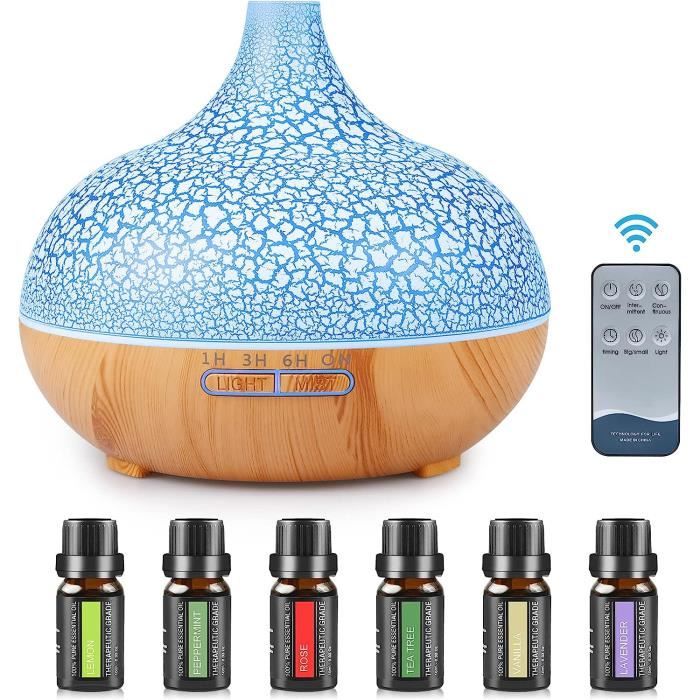Diffuseur d'Huiles Essentielles, GuKKK 550ML Ultrasonique ...