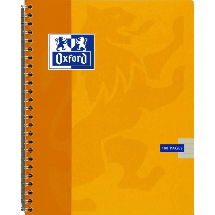Cahier A5 Petit Carreaux Cambridge Jotter Cahier à Spirale Avec Couverture Cartonnée Et Marge 100 Pages Format A5 Vert Bleu Gris Rouge Violet Cahier Spirales