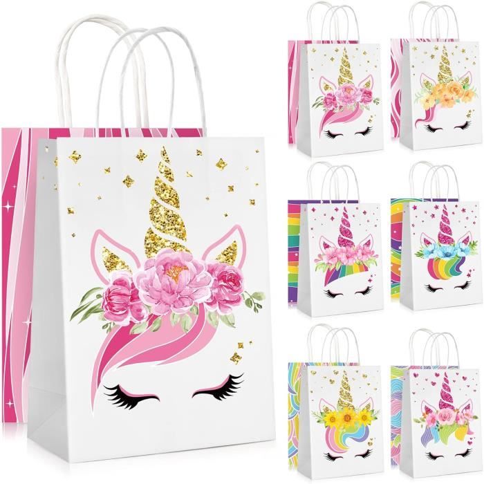 ELOKI Lot de 100 sacs de fête en papier pour cadeaux, sacs de transport