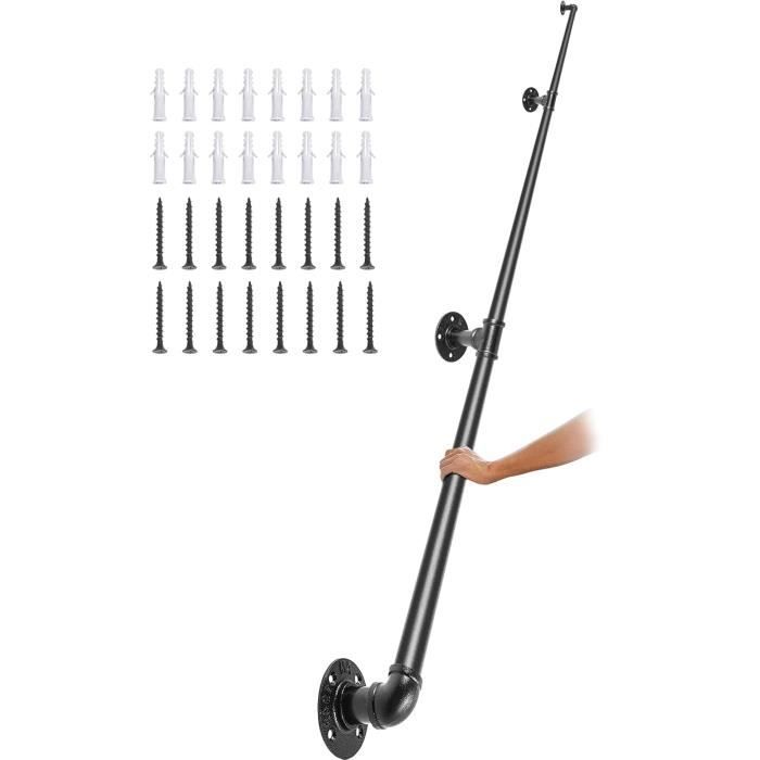 VEVOR – Main Courante En Acier Carbone Style Vintage – 3,3 M – Pour Escaliers – Installation Murale
