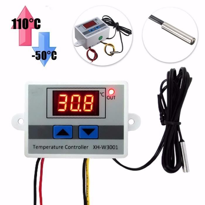 50~110℃ Digital Régulateur Thermostat Numérique Contrôleur de Température 