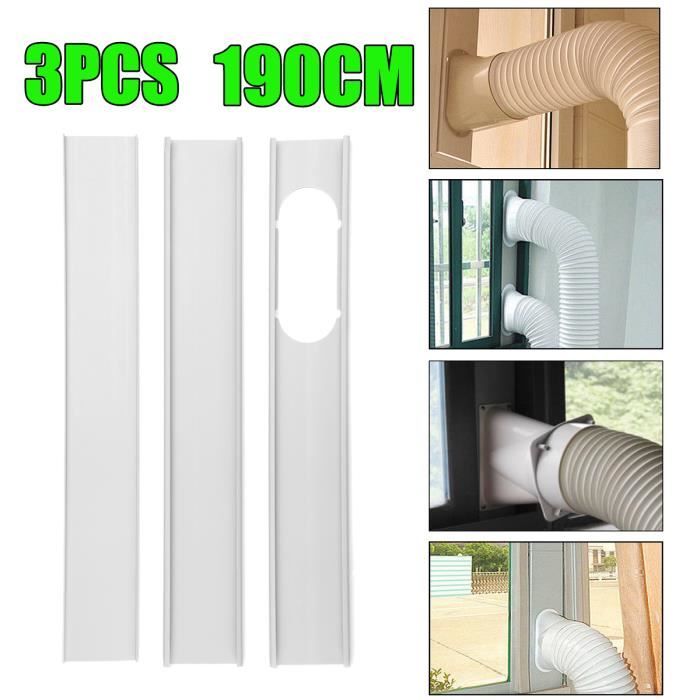 facile /à installer meilleure solution pour ne pas creuser les fen/êtres arr/êt /à lair chaud 400 cm Housse de calfeutrage avec fermeture pour clim,airlock pour la fen/être