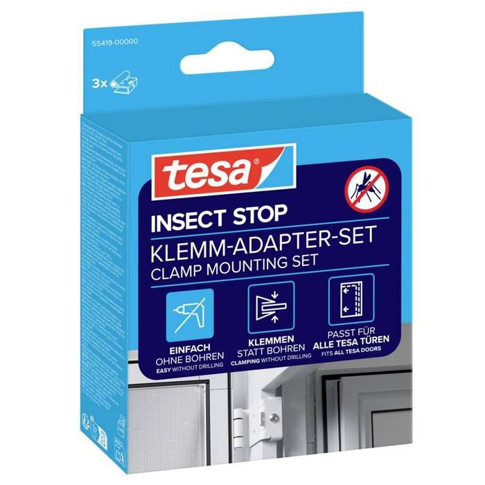 tesa 55419-00-00 Falt Set adaptateur pour moustiquaire Convient pour marque (répulsifs) Tesa Moustiquaire Tesa 1 pc(s)