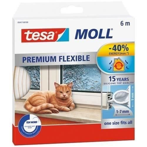 TESA Joint silicone portes fenêtres 6mx9mmx7mm blanc