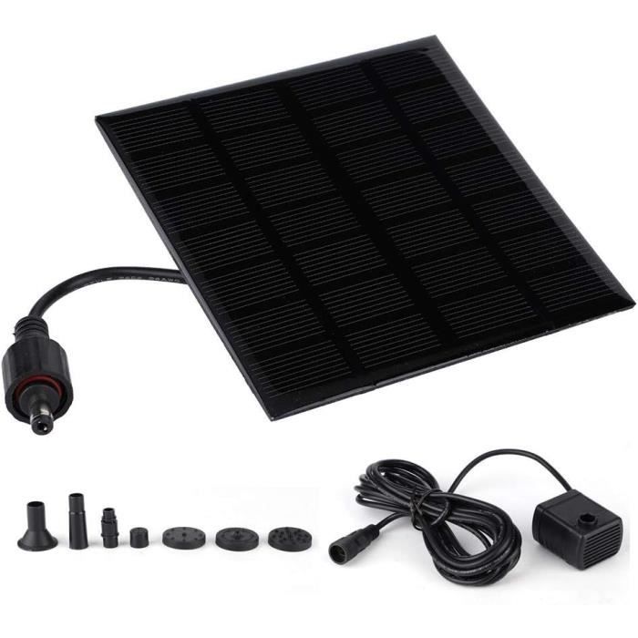 Pompe De Fontaine Solaire 12V 25W Avec Panneau, Moteur Brushless, 1100 L/h, Jardin étang