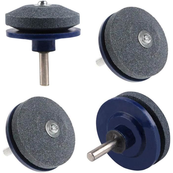 3PCS Affûteuse Lames Tondeuse à Gazon QWORK - Compatible Perceuse Électrique Et Manuelle