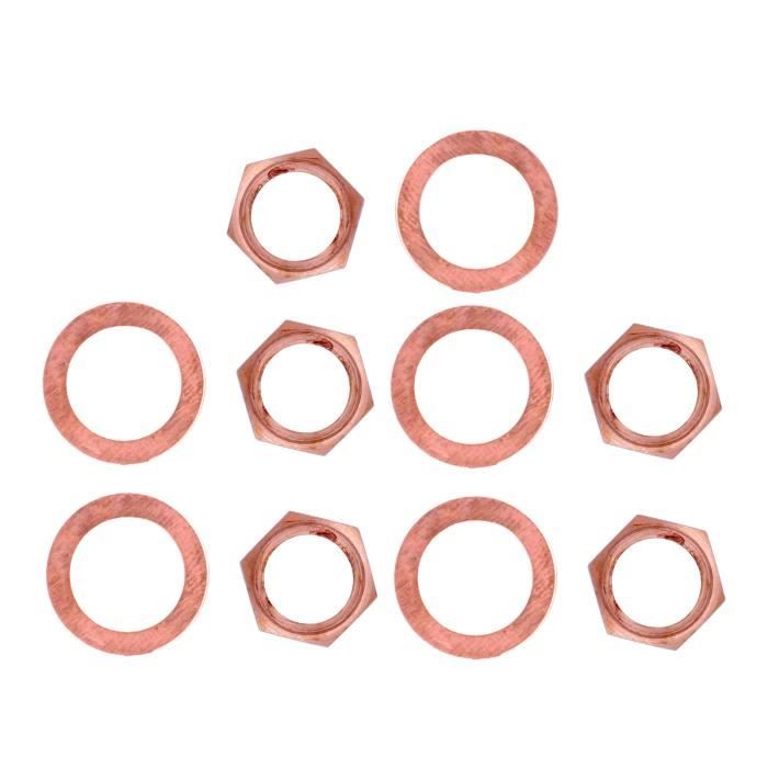 20 Pièces Écrous Et Rondelles Hexagonaux M7 Pour Potentiomètres Guitare Basse - Alliage Zinc