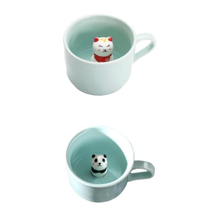 2 Tasses Smaltum Vintage En Métal émaillé - Design Animalier Enfantin Rouge Et Orange