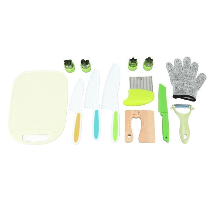 VBESTLIFE Couteaux pour enfants pour une vraie cuisine Couteaux pour enfants pour la vraie cuisine éplucheur planches à découper